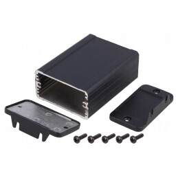 Carcasă Aluminiu Neagră IP54 59x80x31mm | Electronic-mag.ro | Componente Electronice