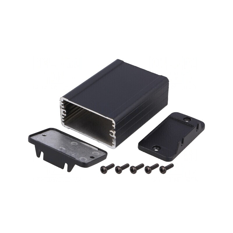 Carcasă Aluminiu Neagră IP54 59x80x31mm | Electronic-mag.ro | Componente Electronice