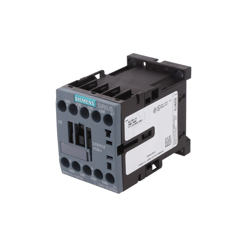 Contactor 4P 230VAC 10A 3RH20 Cleme Șurub | Electronic-mag.ro | Componente Electronice