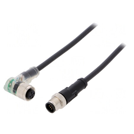 Cablu Conectare M12 5P 2m 24VAC 4A PUR | Electronic-mag.ro | Componente Electronice