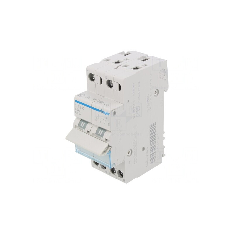 Întrerupător cu Manetă 2 Poli 230VAC 40A IP20 | Electronic-mag.ro | Componente Electronice