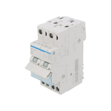 Întrerupător cu Manetă 2 Poli 230VAC 40A IP20 | Electronic-mag.ro | Componente Electronice