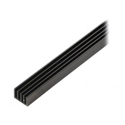 Radiator Extrudat cu Aripioare Negru 1000x19x14mm | Electronic-mag.ro | Componente Electronice