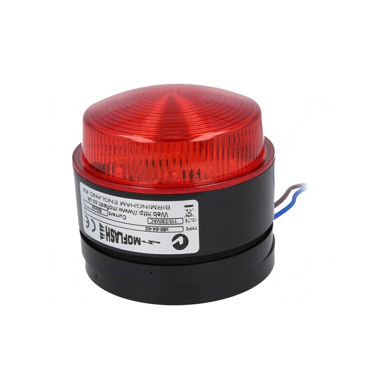 Semnalizator Luminos Roșu cu Lumină Flash X80 IP67 | Electronic-mag.ro | Componente Electronice