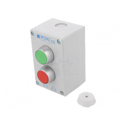 Casetă de comandă 2 butoane IP65 plastic SP22K2 | Electronic-mag.ro | Componente Electronice