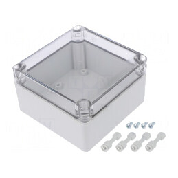 Carcasă Universală Policarbonat 125x125x75mm Transparentă | Electronic-mag.ro | Componente Electronice