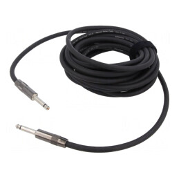 Cablu Jack 6.3mm 2 Pin 6m Negru | Electronic-mag.ro | Componente Electronice