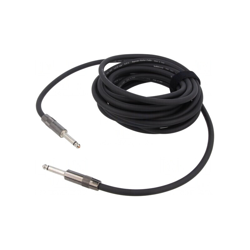 Cablu Jack 6.3mm 2 Pin 6m Negru | Electronic-mag.ro | Componente Electronice