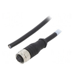 Cablu Conectare M12 4 PIN 1m PVC 250VAC 4A | Electronic-mag.ro | Componente Electronice