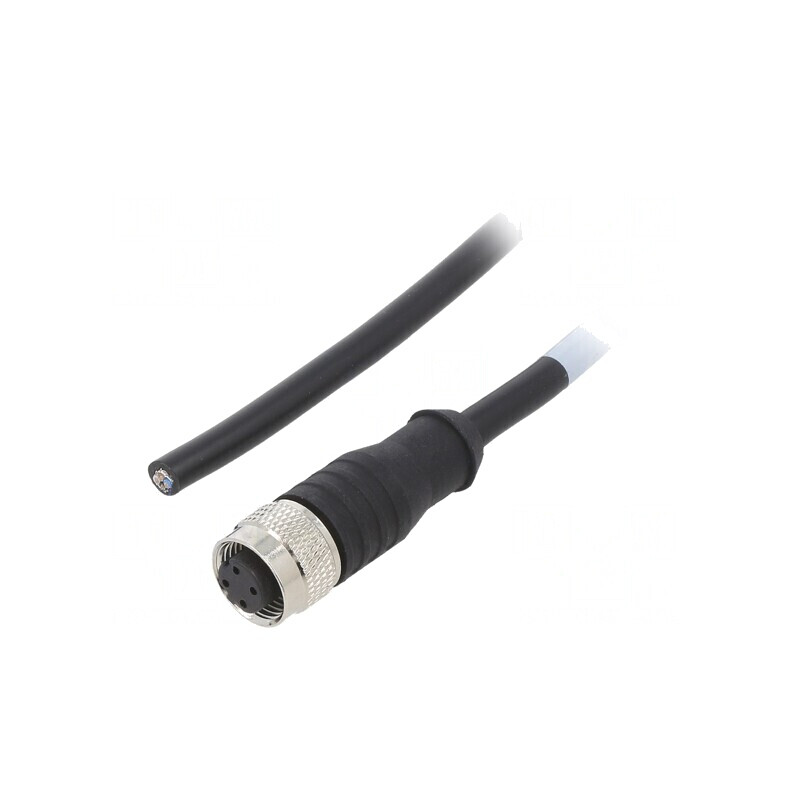 Cablu Conectare M12 4 PIN 1m PVC 250VAC 4A | Electronic-mag.ro | Componente Electronice