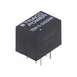 Convertor DC/DC 5W 9-36V la 12V/-12V DIP TDN 5-2422WI | Electronic-mag.ro | Componente Electronice