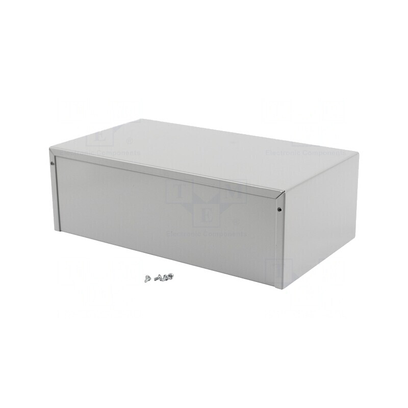 Carcasă universală aluminiu gri 178x305x102mm | Electronic-mag.ro | Componente Electronice