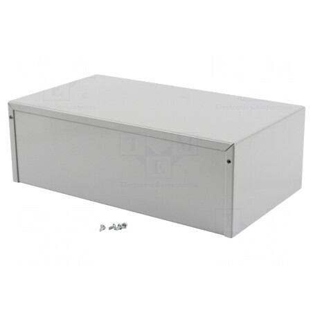 Carcasă universală aluminiu gri 178x305x102mm | Electronic-mag.ro | Componente Electronice