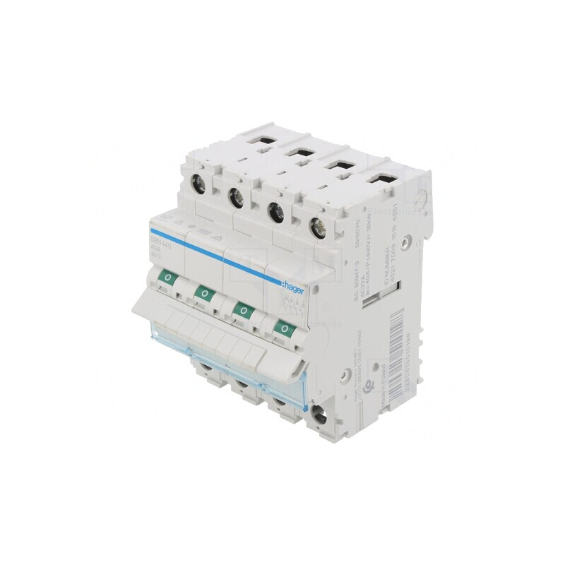 Separator-întrerupător 4P 40A 400VAC pentru șină DIN | Electronic-mag.ro | Componente Electronice