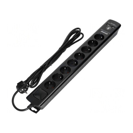 Prelungitor 8 Prize cu Protecție la Supratensiune 10A | Electronic-mag.ro | Componente Electronice