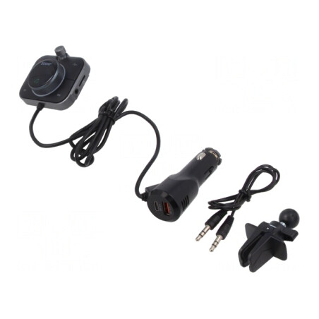 Transmițător FM microSD USB negru 1,2m | Electronic-mag.ro | Componente Electronice