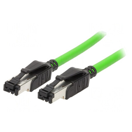 Patch cord SF/UTP PVC Verde 1,5m 22AWG | Electronic-mag.ro | Componente Electronice