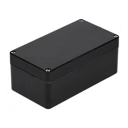 Carcasă universală neagră poliester 122x220x91 mm | Electronic-mag.ro | Componente Electronice