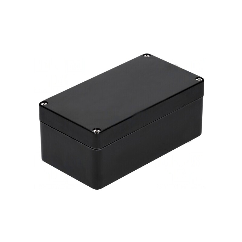 Carcasă universală neagră poliester 122x220x91 mm | Electronic-mag.ro | Componente Electronice