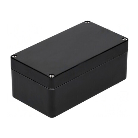 Carcasă universală neagră poliester 122x220x91 mm | Electronic-mag.ro | Componente Electronice