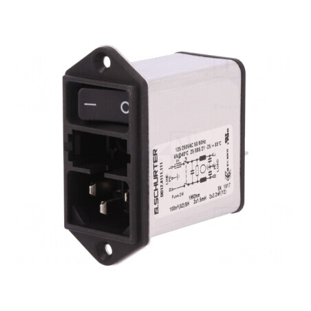 Conector de Alimentare AC 4A 250VAC IEC 60320 | Electronic-mag.ro | Componente Electronice