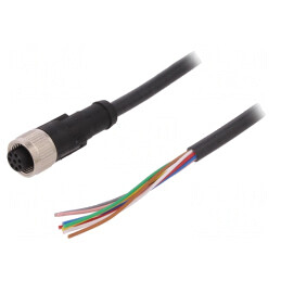 Cablu de Conectare M12 PIN 8 Drept 5m Mufă 30VAC 4A