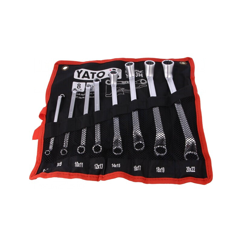 Set Chei Inelare Cotite Otel Crom-Vanadium 8 Buc. | Electronic-mag.ro | Componente Electronice