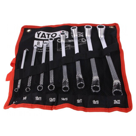 Set Chei Inelare Cotite Otel Crom-Vanadium 8 Buc. | Electronic-mag.ro | Componente Electronice