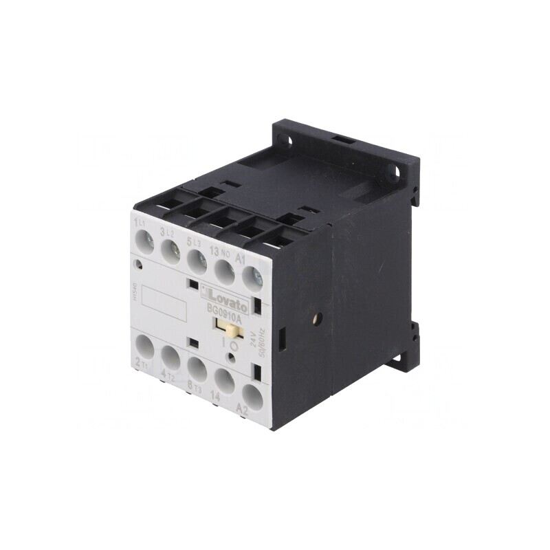 Contactor 3P NO 24VAC 9A cu 3 Contacte Auxiliare | Electronic-mag.ro | Componente Electronice
