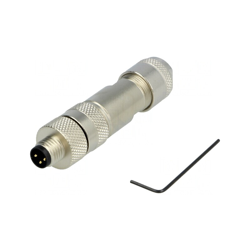 Conector M8 Tată 3 Pin Ecranat pe Cablu IP67 | Electronic-mag.ro | Componente Electronice