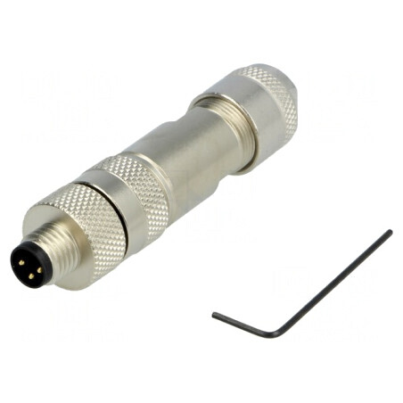 Conector M8 Tată 3 Pin Ecranat pe Cablu IP67 | Electronic-mag.ro | Componente Electronice
