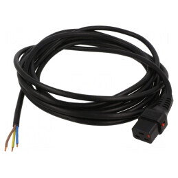 Cablu de Alimentare IEC C19 Mamă cu Blocare 5m Negru 16A | Electronic-mag.ro | Componente Electronice