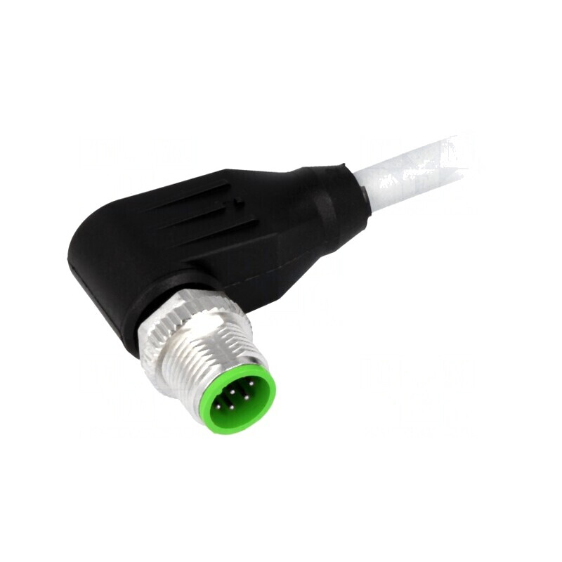 Cablu de Conectare M12 8-Pini 3m Unghiular 30VAC 2A PUR | Electronic-mag.ro | Componente Electronice