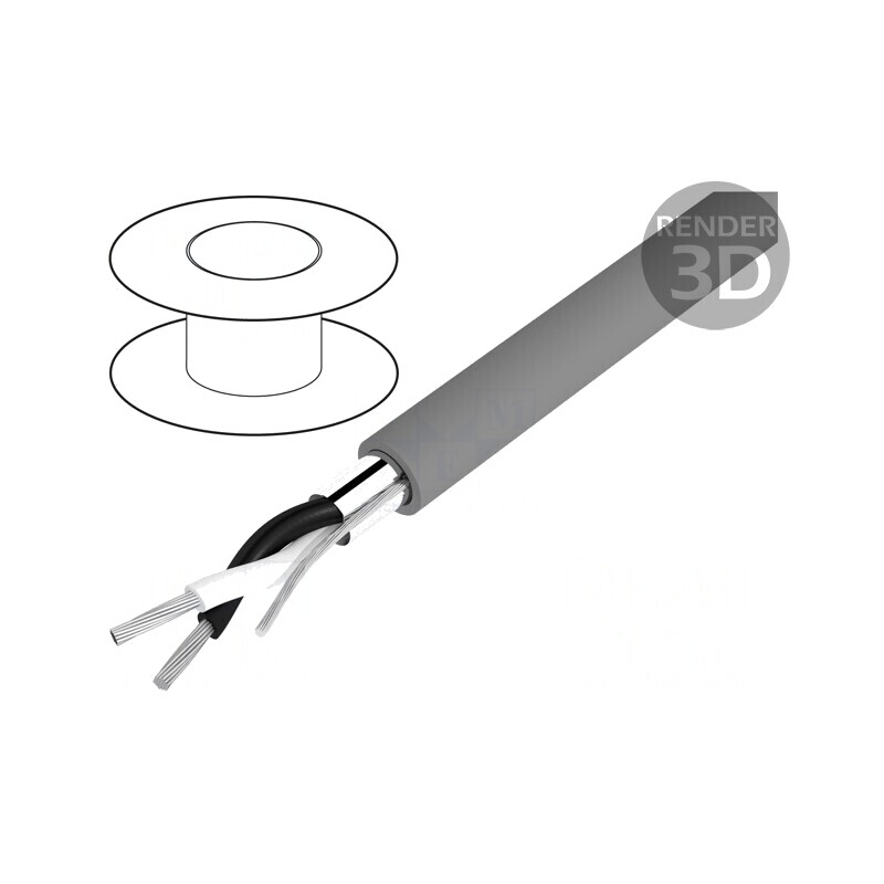 Cablu Alpha Essential C&C 2x22AWG ecranat PVC | Electronic-mag.ro | Componente Electronice