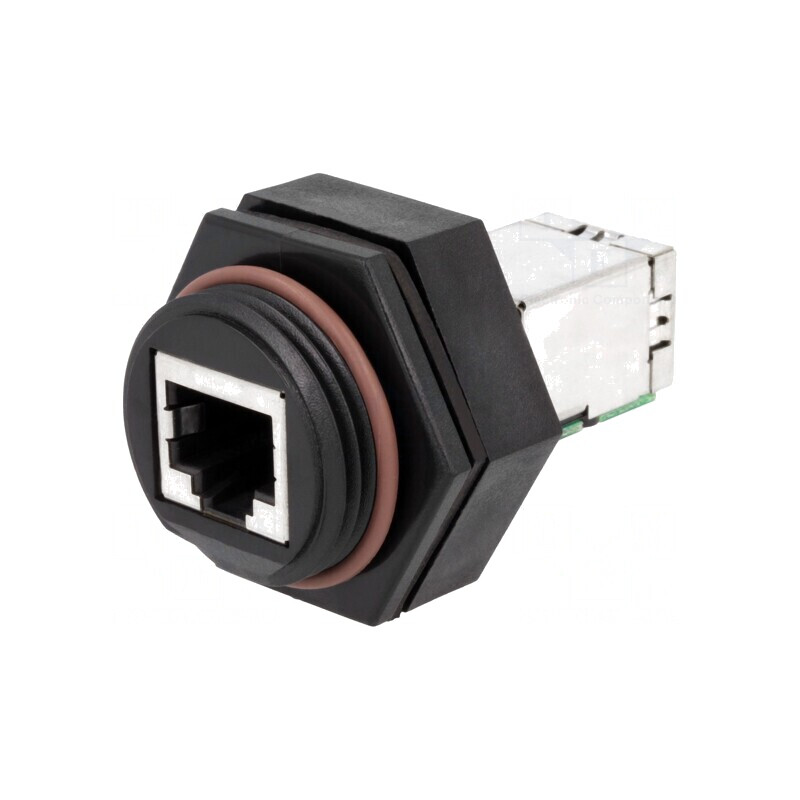 Cuplă RJ45 Ecranată IP67 8P8C | Electronic-mag.ro | Componente Electronice