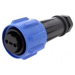 Mufă Mamă Circulară 2 PIN Filet Interior | Electronic-mag.ro | Componente Electronice