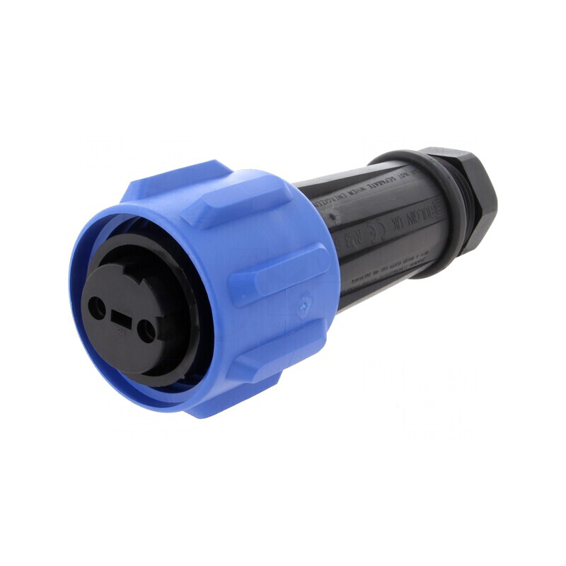 Mufă Mamă Circulară 2 PIN Filet Interior | Electronic-mag.ro | Componente Electronice