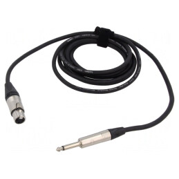 Cablu Audio Jack 6,3mm la XLR Feminin 3m Negru