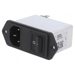 Conector Alimentare AC Soclu Tată 6A 250VAC C14  | Electronic-mag.ro | Componente Electronice