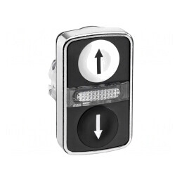 Comutator dublu 22mm alb/negru IP66 | Electronic-mag.ro | Componente Electronice