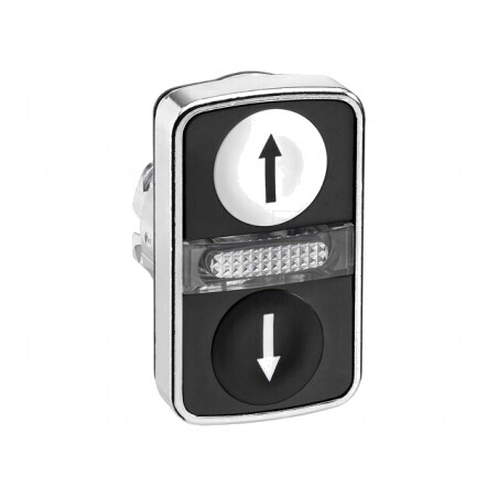 Comutator dublu 22mm alb/negru IP66 | Electronic-mag.ro | Componente Electronice