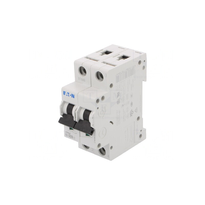 Întrerupător de Supracurent 20A 2 Poli 15kA 230/400V | Electronic-mag.ro | Componente Electronice
