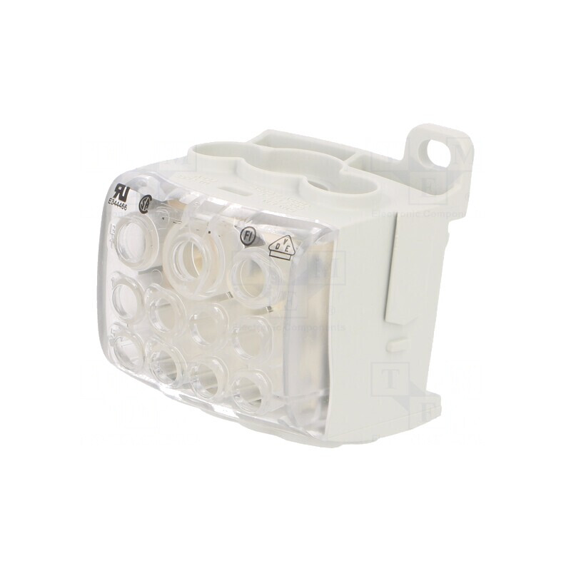 Bloc de distribuție 25mm2/35mm2/95mm2 1 pistă | Electronic-mag.ro | Componente Electronice