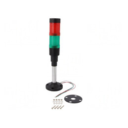 Coloană de Semnalizare LED Roșie/Verde 24VDC | Electronic-mag.ro | Componente Electronice