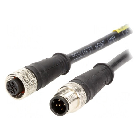 Cablu senzori automatizări 5 PIN M12-M12 10m | Electronic-mag.ro | Componente Electronice