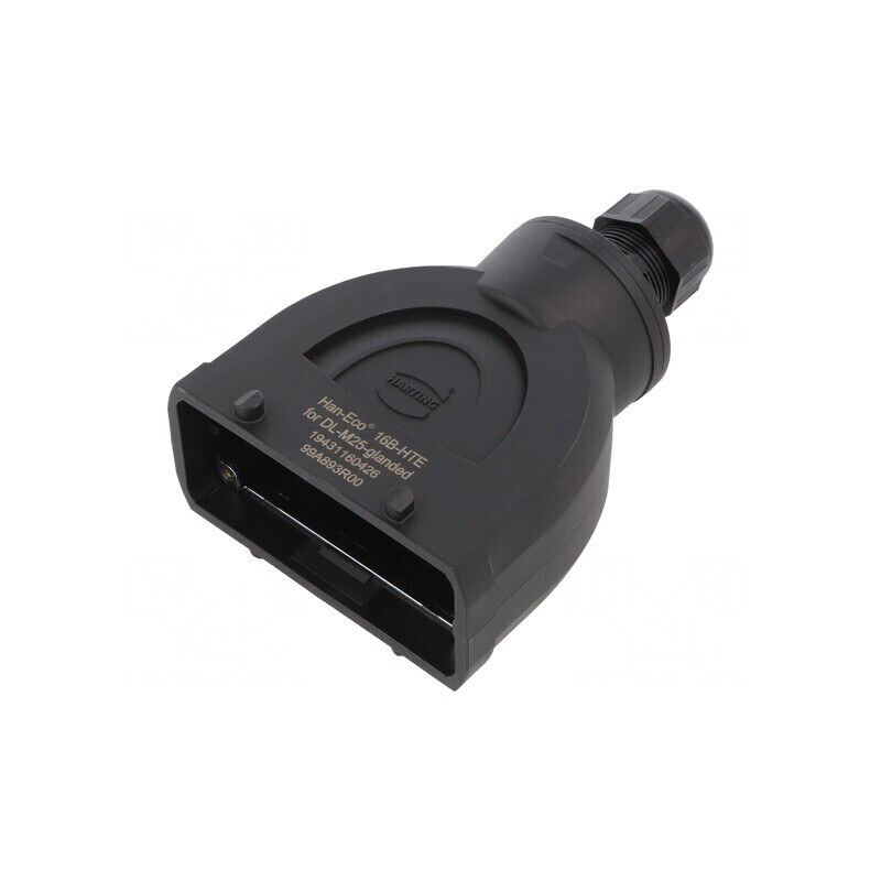 Carcasă pentru Conectori HDC Han-Eco B 16B Drept | Electronic-mag.ro | Componente Electronice