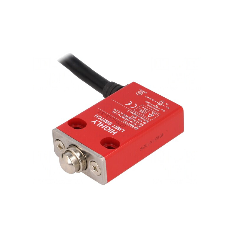 Limitator cursă bolţ Ø10,5mm NO/NC 5A 240VAC cablu 2m | Electronic-mag.ro | Componente Electronice
