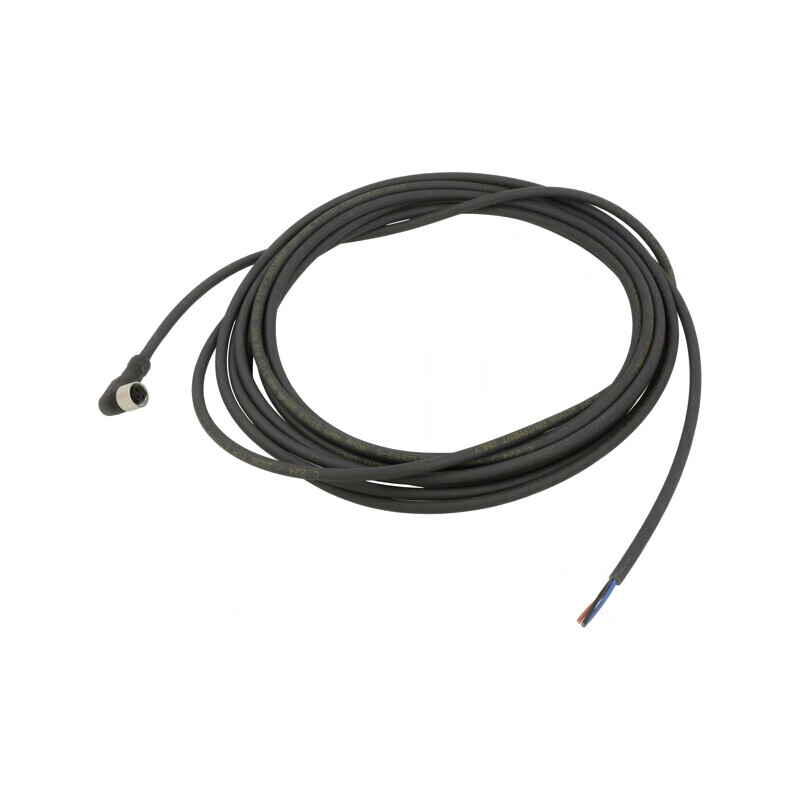 Cablu Conectare M8 3 PIN 5m Unghi 60VAC 4A 75VDC | Electronic-mag.ro | Componente Electronice