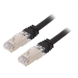 Cablu Patch S/FTP Cat6A Negru 5m LSZH | Electronic-mag.ro | Componente Electronice