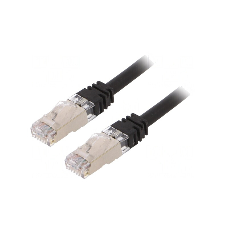 Cablu Patch S/FTP Cat6A Negru 5m LSZH | Electronic-mag.ro | Componente Electronice